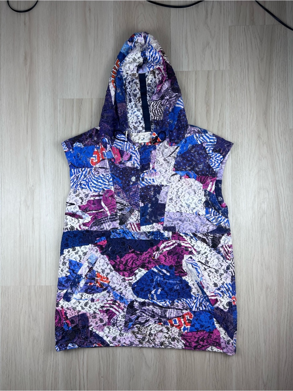Maison Margiela Very Rare Multicolor Patchwork Hooded Tank Top
